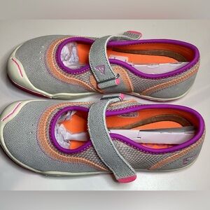 Plae Emme Shoes Size 13 Play Mary Jane Hook & Loop Shimmer Suede Mesh NEW Girl